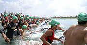 Beim 1. München Triathlon: Lothar Leder (Platz 1) und Jan Sibbesen (Platz 2) (Foto: Martin Schmitz)